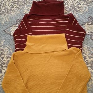 2 Cowl Neck Sweaters